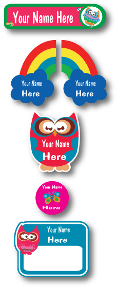 Lovable Labels Owl Happy Flappy Daycare Pack - Lovable Labels Owl Happy Flappy Daycare Pack (237x574)
