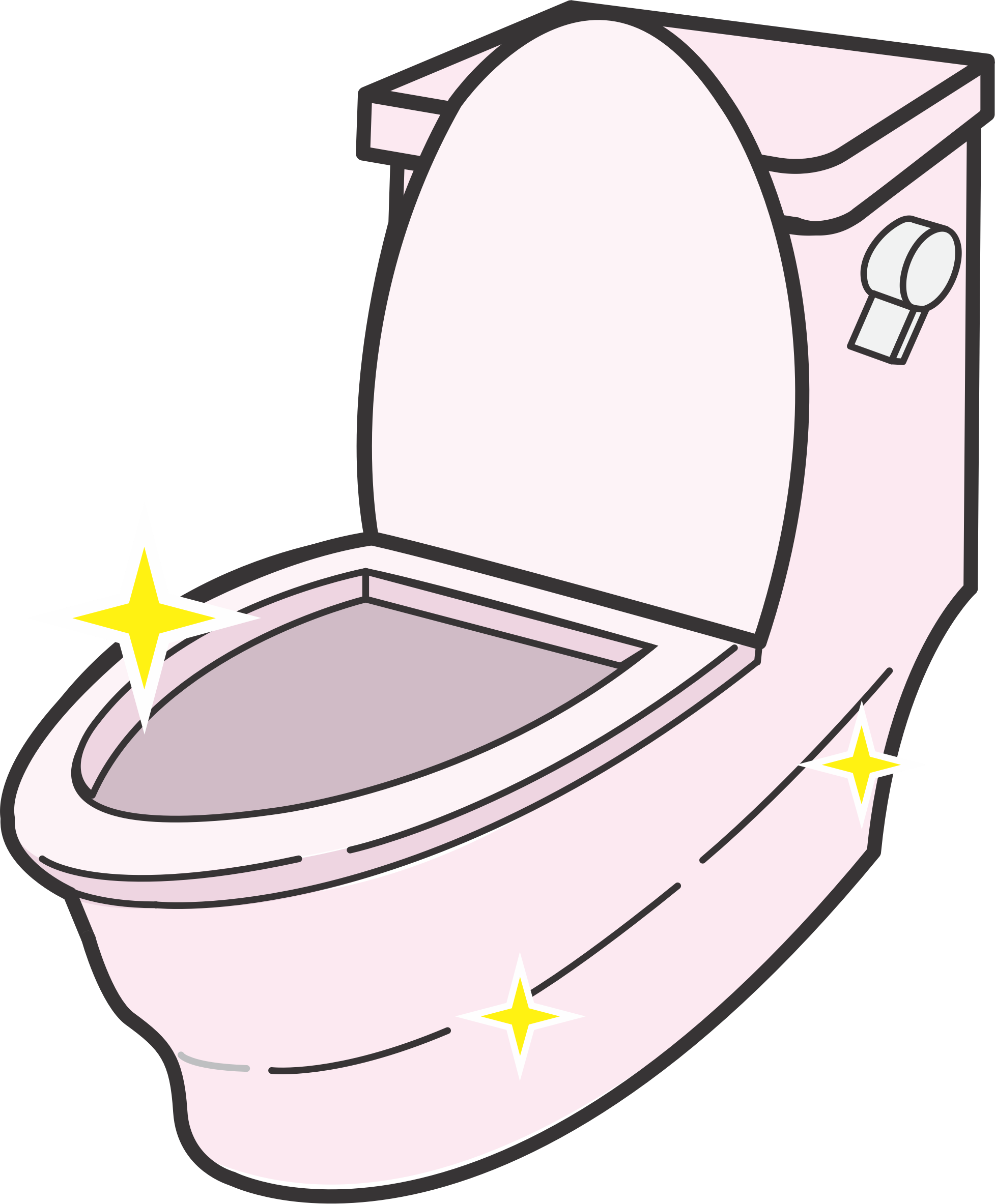 Clipart Sparkling Clean Toilet Pertaining To Toilet - Clipart Sparkling Clean Toilet Pertaining To Toilet (1955x2367)