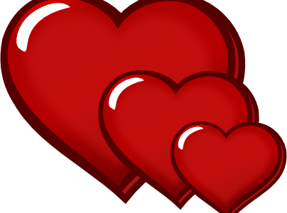 Three Red Hearts Clipart1 - Three Red Hearts Clipart1 (404x300)