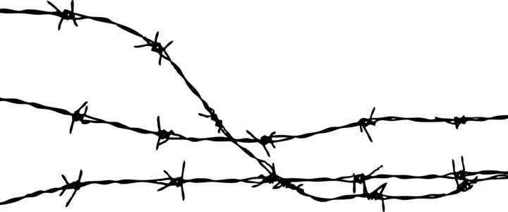 Barb Wire Clipart Old Fence - Barb Wire Clipart Old Fence (720x300)