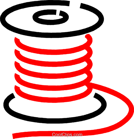 Electric Wire Royalty Free Vector Clip Art Illustration - Electric Wire Royalty Free Vector Clip Art Illustration (461x480)