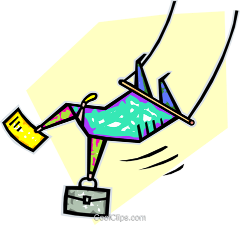 Businessman On The High Wire Royalty Free Vector Clip - Businessman On The High Wire Royalty Free Vector Clip (480x449)