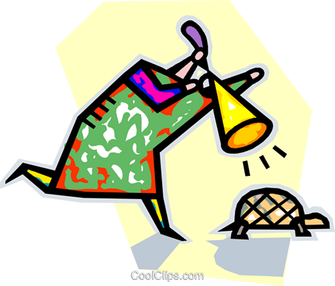 Person Encouraging A Turtle Royalty Free Vector Clip - Person Encouraging A Turtle Royalty Free Vector Clip (480x410)