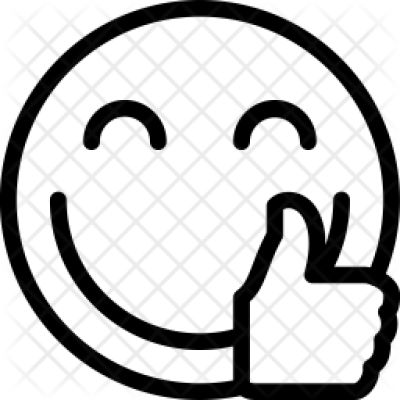 Smiley Face Thumbs Up Png Black And White - Smiley Face Thumbs Up Png Black And White (400x400)