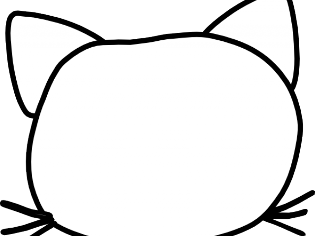 Black Cat Clipart Head - Black Cat Clipart Head (640x480)