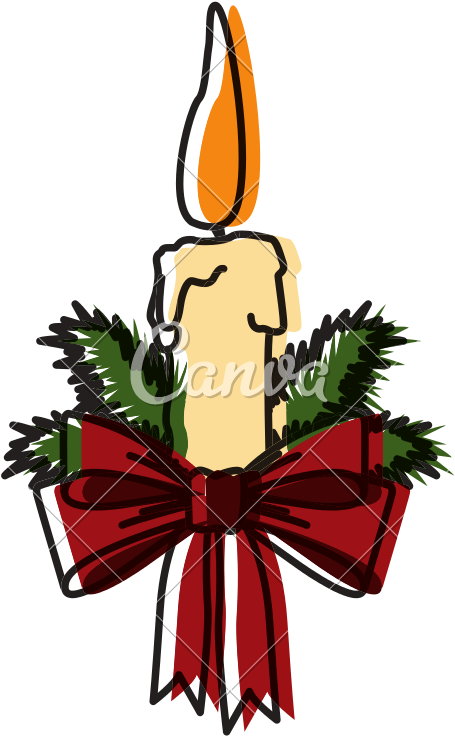 Christmas Candle Pop Art Cartoon - Christmas Candle Pop Art Cartoon (800x800)