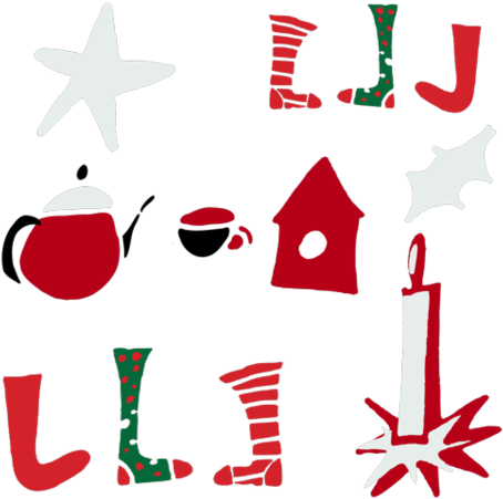 Christmas Candle White Fabric By Bruxamagica On Spoonflower - Christmas Candle White Fabric By Bruxamagica On Spoonflower (470x470)