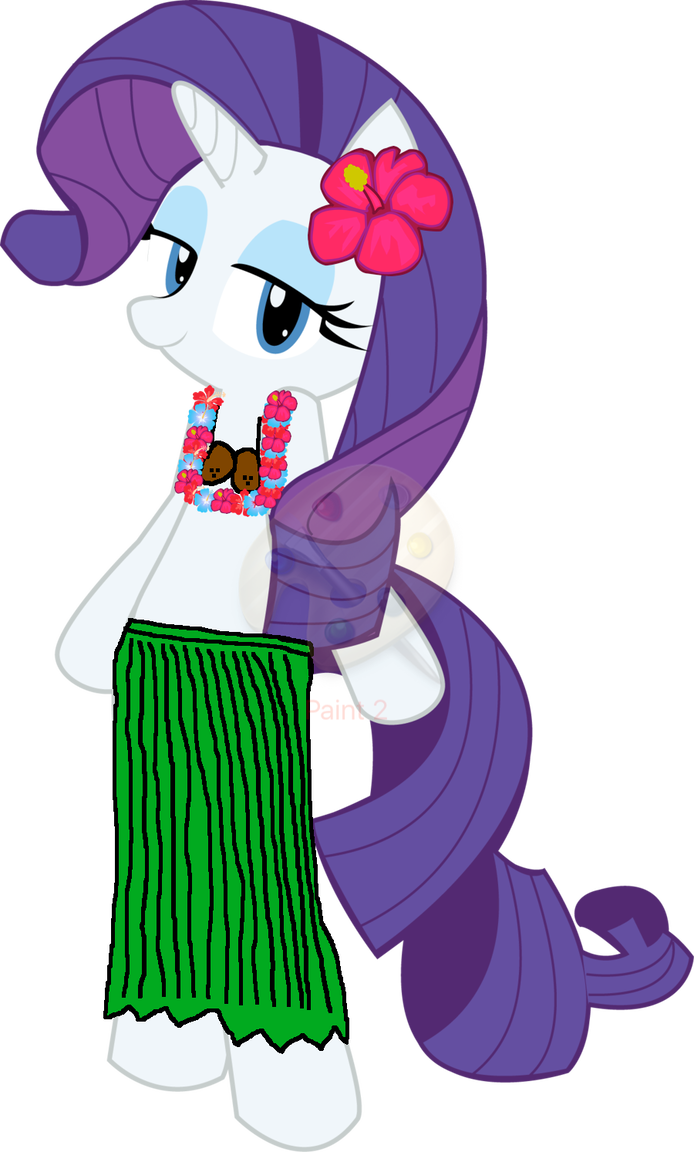 Rarity Dressed As A Hawaiian Hula Girl By Julieaignerclarkfan - Rarity Dressed As A Hawaiian Hula Girl By Julieaignerclarkfan (694x1152)