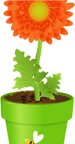 Flowerpots Clipart Sunflower Pot - Flowerpots Clipart Sunflower Pot (640x480)