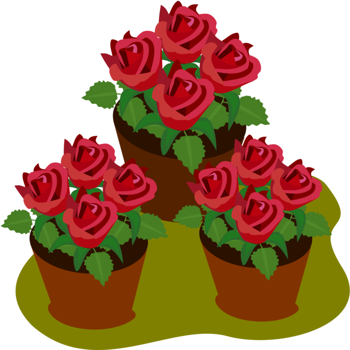 Garden Roses Flowerpot Floral Design - Garden Roses Flowerpot Floral Design (692x692)