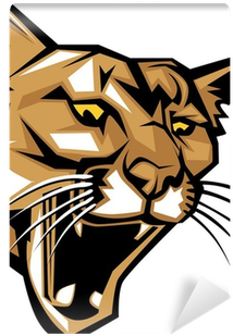 Cougar Panther Mascot Head Vector Graphic Wall Mural - Cougar Panther Mascot Head Vector Graphic Wall Mural (400x400)