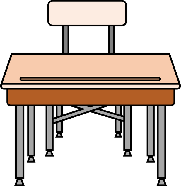 Chair,student Desk,free Vector - Chair,student Desk,free Vector (618x634)