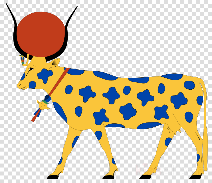 Hathor Cow Clipart Cattle Book Of The Heavenly Cow - Hathor Cow Clipart Cattle Book Of The Heavenly Cow (900x780)