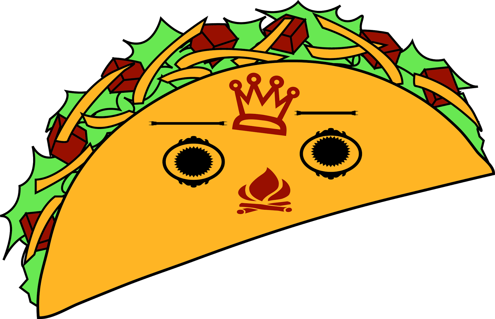 Tacos Clipart Smile - Tacos Clipart Smile (1600x1031)