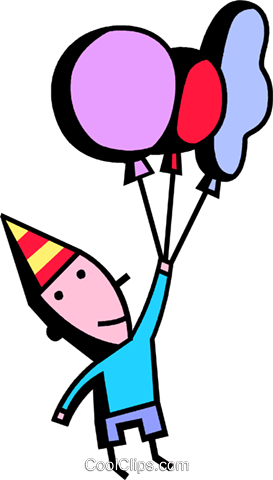 Birthday Boy And His Balloons Royalty Free Vector Clip - Birthday Boy And His Balloons Royalty Free Vector Clip (273x480)