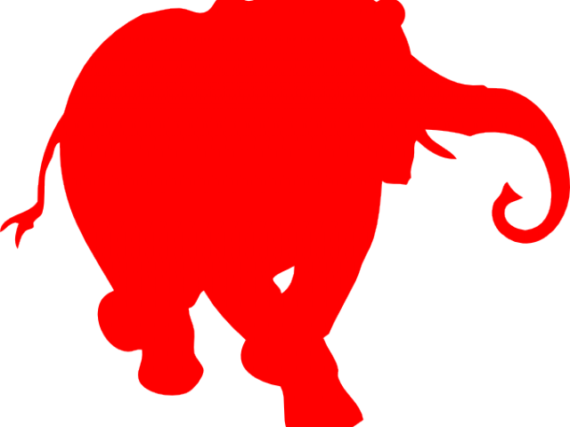 Elephant Clipart Red - Elephant Clipart Red (640x480)