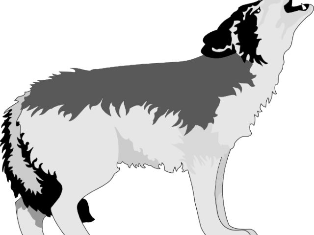 Howling Wolf Clipart Husky - Howling Wolf Clipart Husky (640x480)