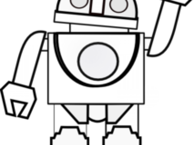 Robot Clipart Black And White - Robot Clipart Black And White (640x480)