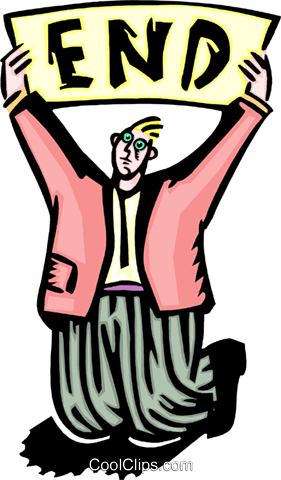 The End Royalty Free Vector Clip Art Illustration - The End Royalty Free Vector Clip Art Illustration (281x480)