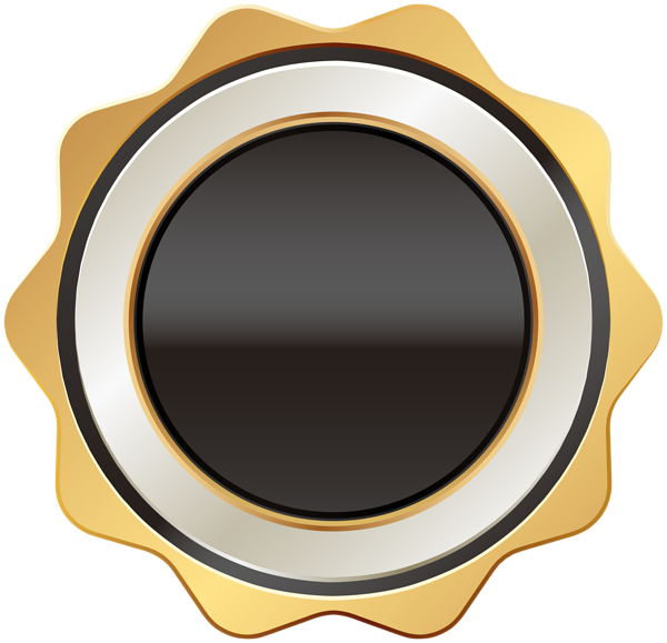Badge Black Gold Png Clip Art Image - Badge Black Gold Png Clip Art Image (600x579)