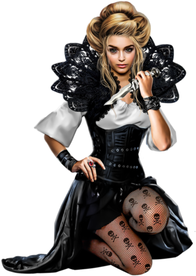 Tube Halloween Femme 3d Girl, Illustration Girl, Women - Tube Halloween Femme 3d Girl, Illustration Girl, Women (600x600)