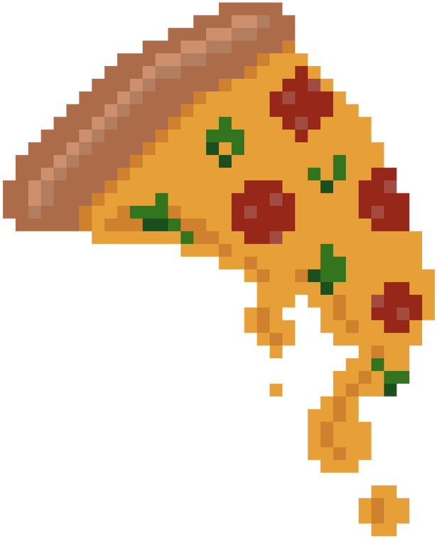 Pixel Art Pizza Slice By Xenlith - Pixel Art Pizza Slice By Xenlith (894x894)