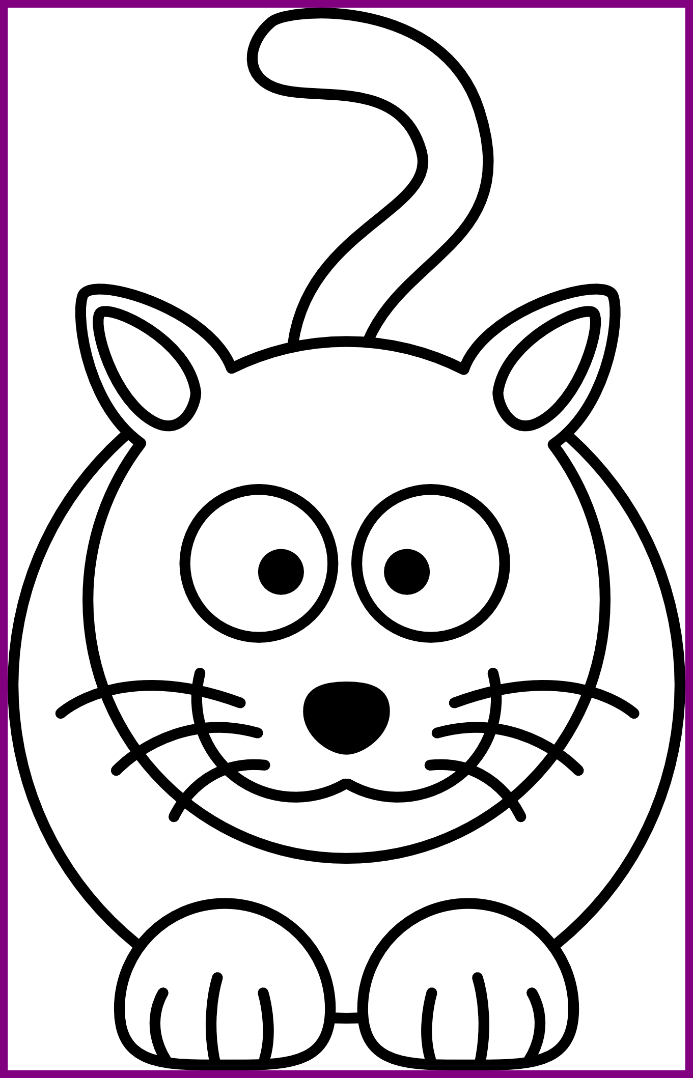 Best Cat Face Clipart Black And White Pic Of Kitten - Best Cat Face Clipart Black And White Pic Of Kitten (1361x2118)