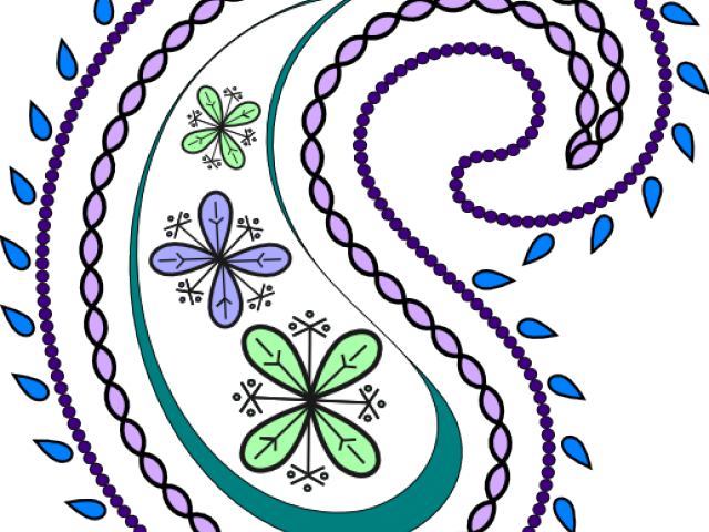 Curve Clipart Paisley Print - Curve Clipart Paisley Print (640x480)