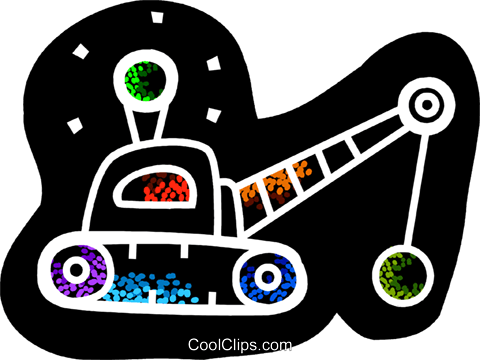 Crane With Wrecking Ball Royalty Free Vector Clip Art - Crane With Wrecking Ball Royalty Free Vector Clip Art (480x360)