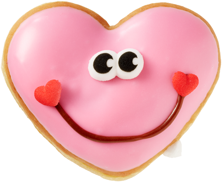 Pink Happy Heart Doughnut - Pink Happy Heart Doughnut (900x720)