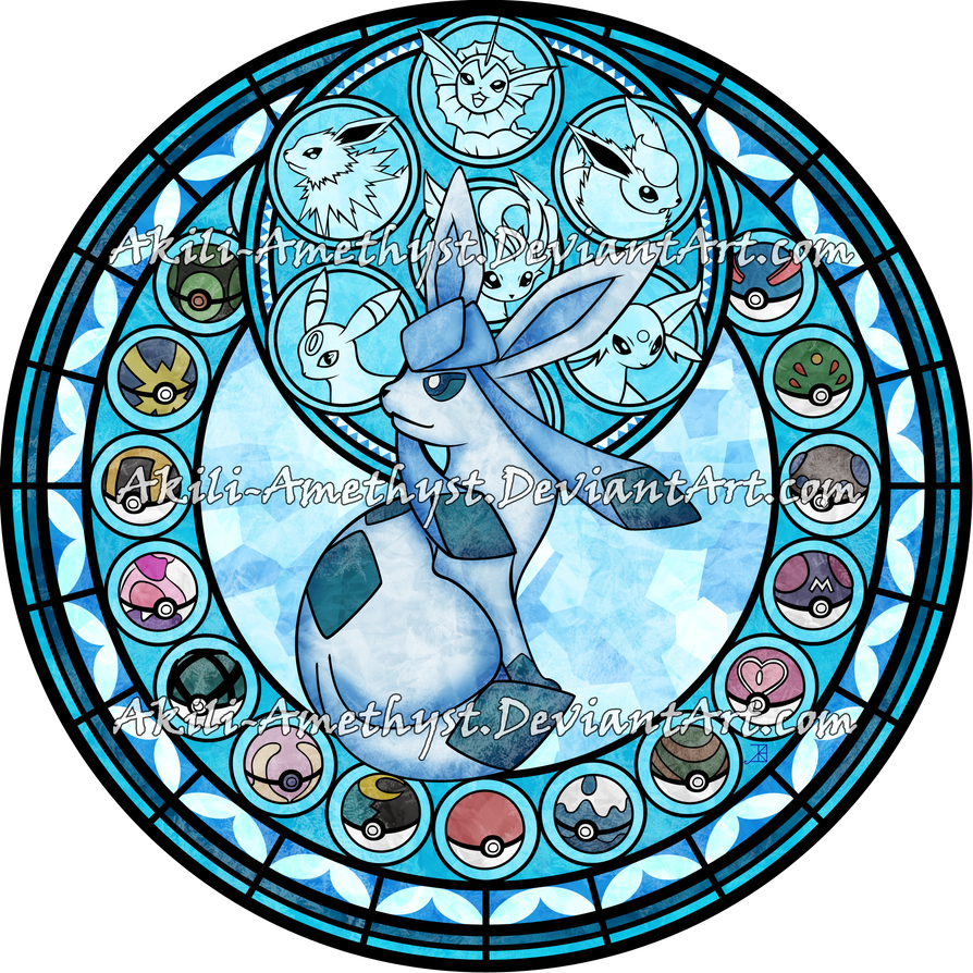 Eeveelutions Drawing Stained Glass - Eeveelutions Drawing Stained Glass (894x894)