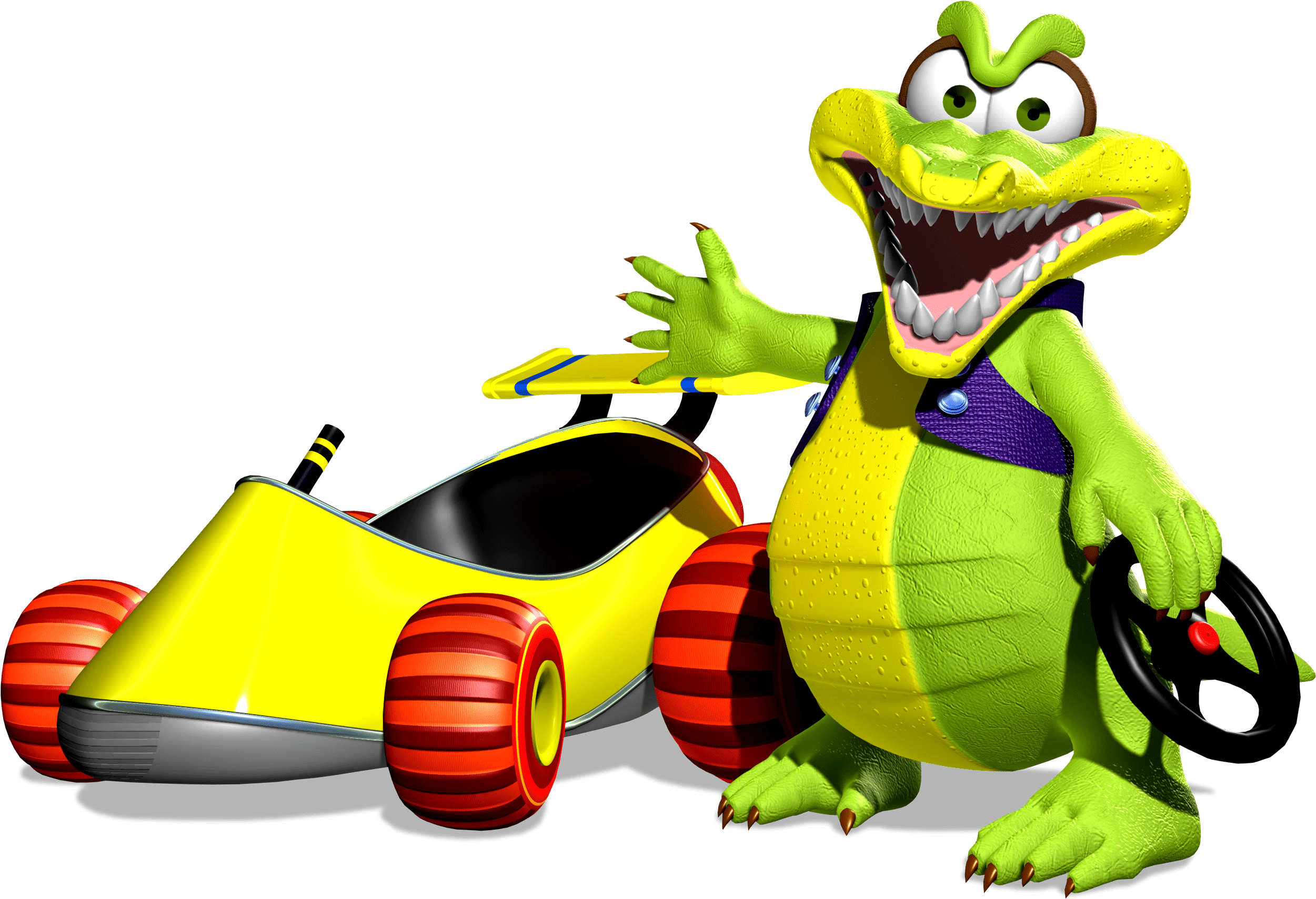 Krunch And His Car In Diddy Kong Racing Ds - Krunch And His Car In Diddy Kong Racing Ds (2552x1720)