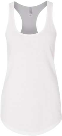 White Ladies Terry Racerback Tank By Next Level Inksoft - White Ladies Terry Racerback Tank By Next Level Inksoft (400x500)