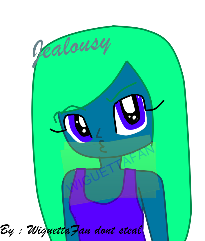 Jealousy A Inside Out Oc By Wiguettafan - Jealousy A Inside Out Oc By Wiguettafan (828x827)