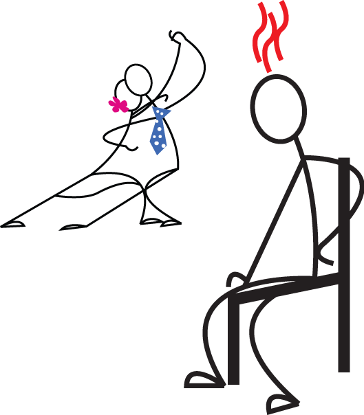 Image Of A Man Watching A Couple Dance With Jealousy - Image Of A Man Watching A Couple Dance With Jealousy (529x604)