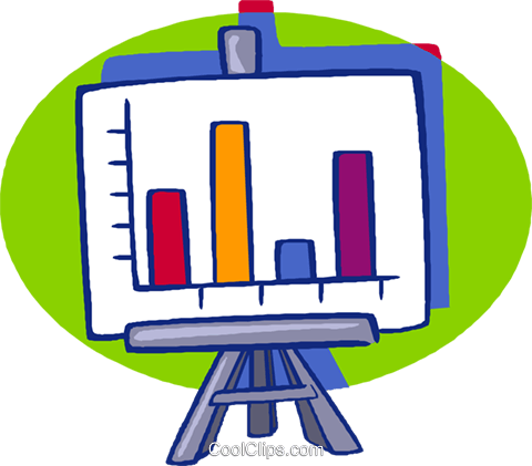 Easel With A Graph Royalty Free Vector Clip Art Illustration - Easel With A Graph Royalty Free Vector Clip Art Illustration (480x421)