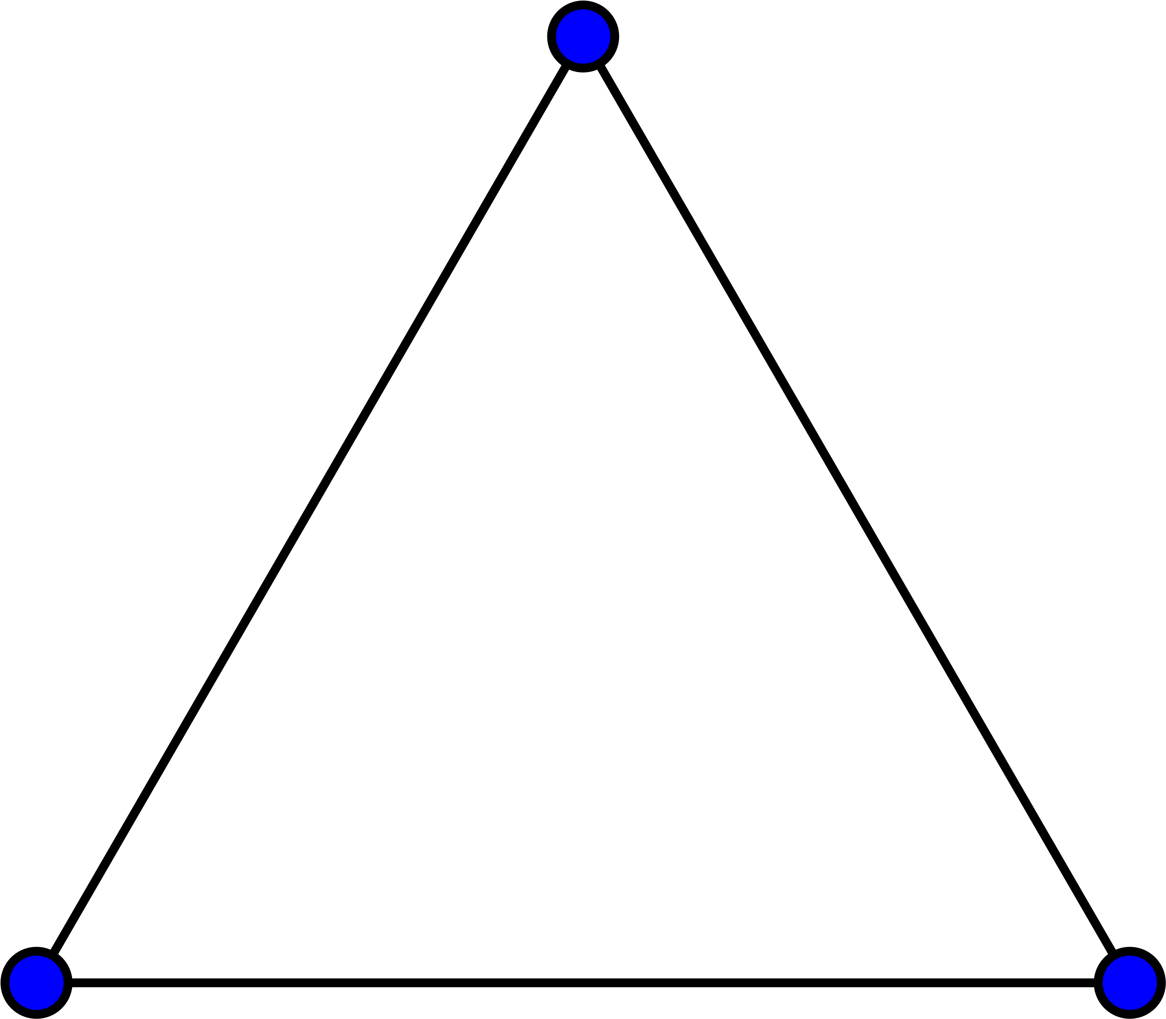Complete graph. Треугольник рисунок. Треугольник с точками. Равносторонний треугольник.