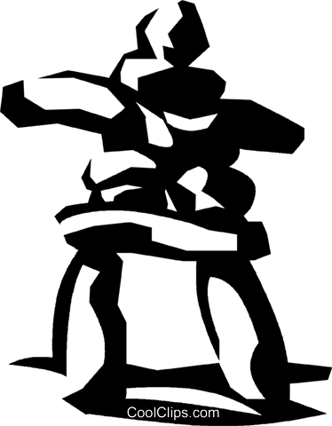 Inuit Rock Symbol Royalty Free Vector Clip Art - Inuit Rock Symbol Royalty Free Vector Clip Art (374x480)