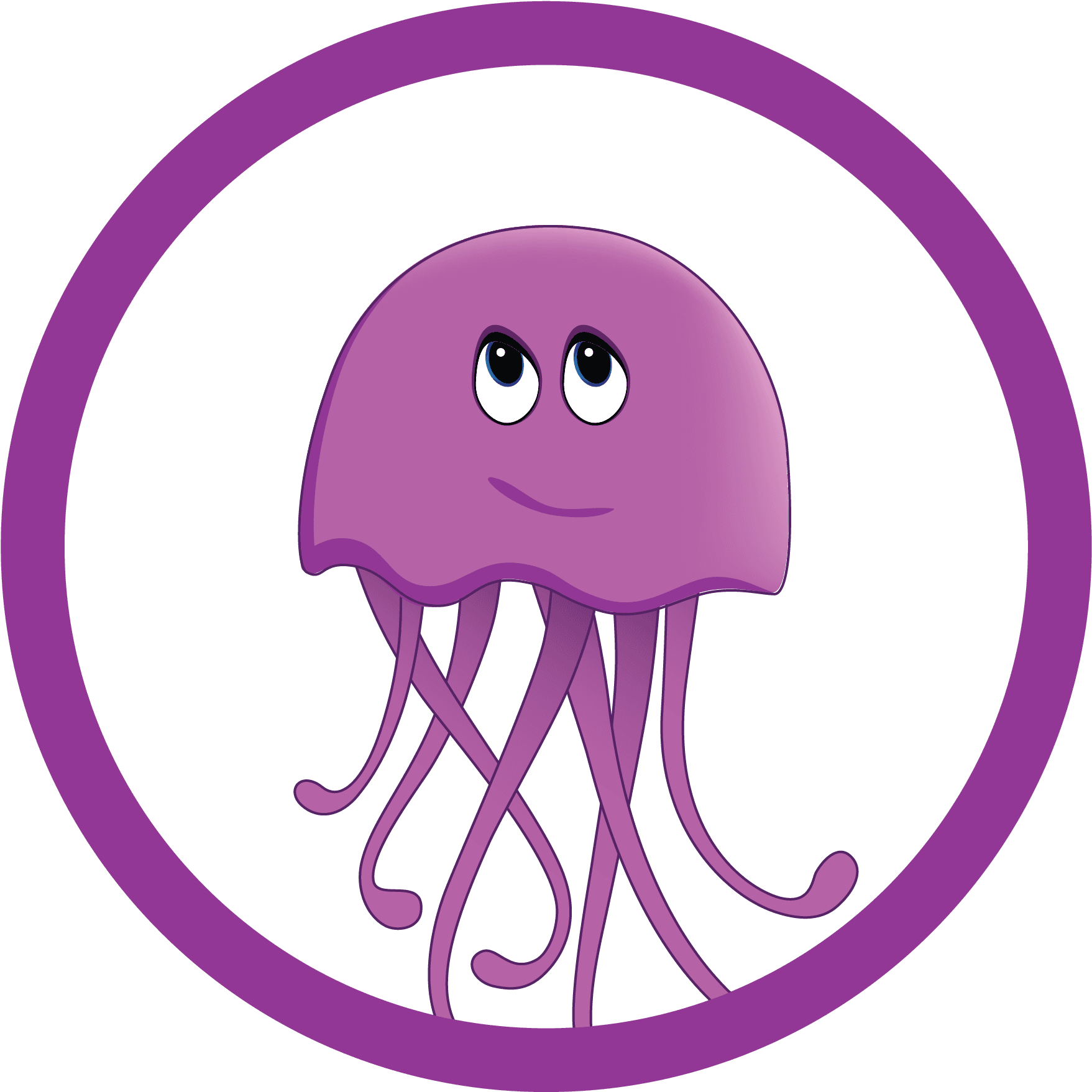 Jellyfish Clipart 5 Fish - Jellyfish Clipart 5 Fish (1801x1801)