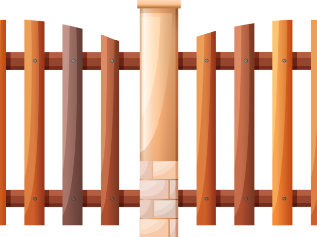 Fence Clipart Privacy Fence - Fence Clipart Privacy Fence (640x480)