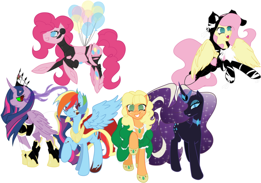 Nightmare-night Mane 6 By Dubsteppegasister - Nightmare-night Mane 6 By Dubsteppegasister (1024x594)