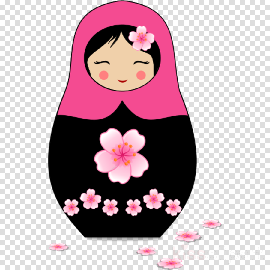 Russian Doll Sakura Clipart Matryoshka Doll Clip Art - Russian Doll Sakura Clipart Matryoshka Doll Clip Art (900x900)