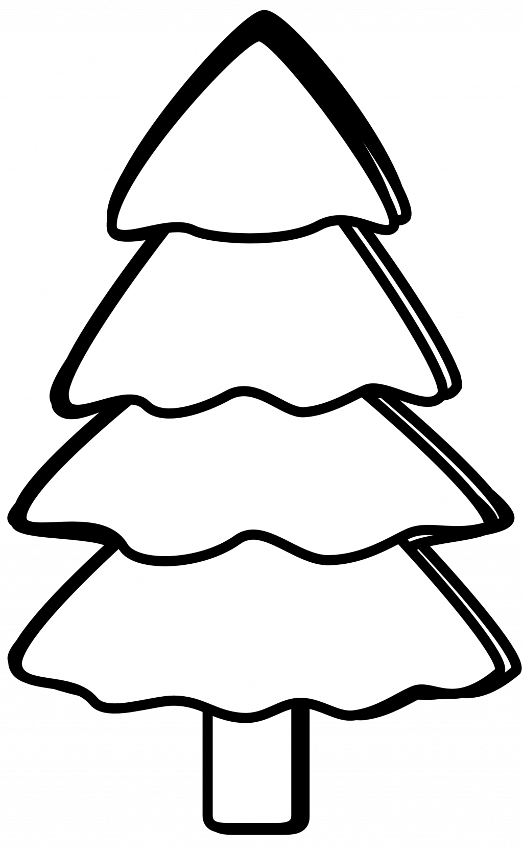Clipart Christmas Trees Black And Whiteclipart White - Clipart Christmas Trees Black And Whiteclipart White (1024x1661)