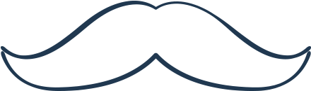 Mustache Clipart Navy Blue - Mustache Clipart Navy Blue (456x456)