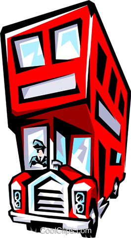 Double-decker Buses Royalty Free Vector Clip Art Illustration - Double-decker Buses Royalty Free Vector Clip Art Illustration (265x480)