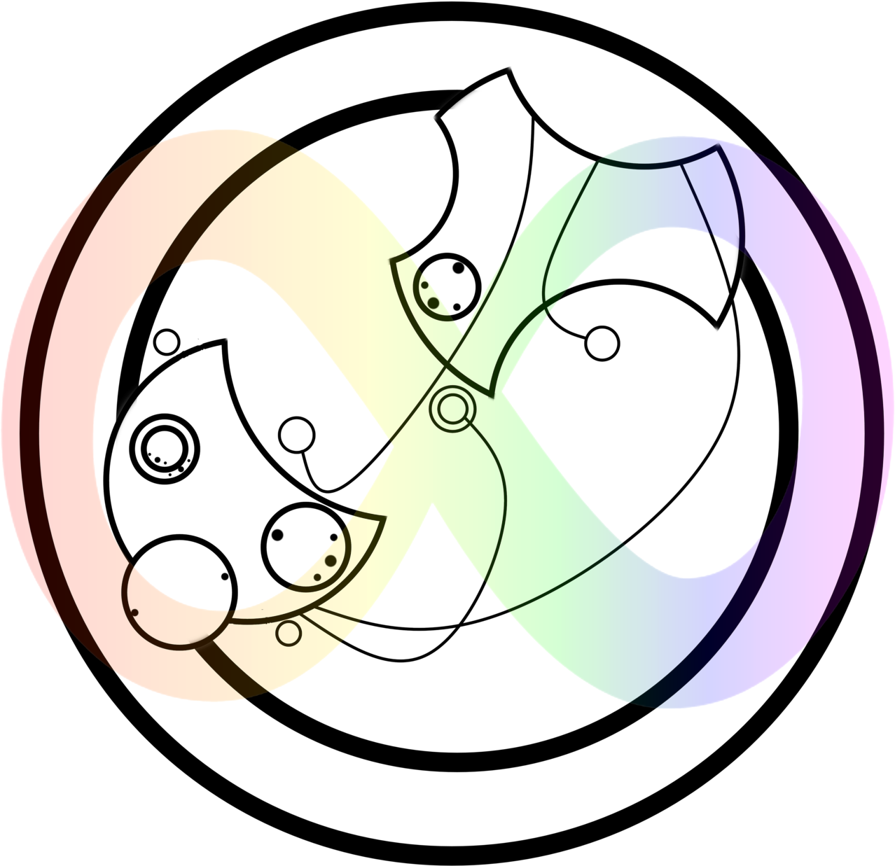 Double Heart Outline Clipart - Double Heart Outline Clipart (1280x1280)