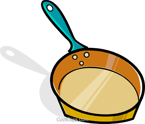 Frying Pan Royalty Free Vector Clip Art Illustration - Frying Pan Royalty Free Vector Clip Art Illustration (480x411)