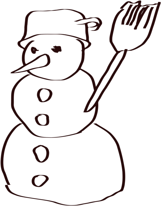 Drawing Snowman Line Art Windows Metafile Free Commercial - Drawing Snowman Line Art Windows Metafile Free Commercial (750x750)