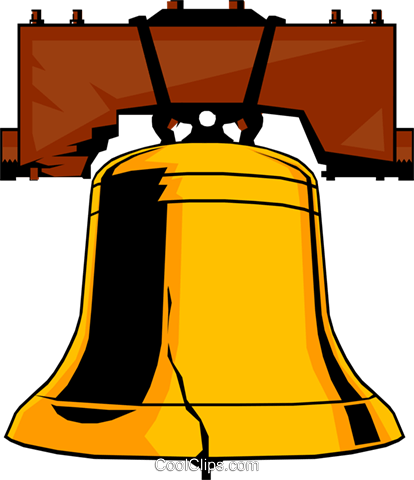 Liberty Bell Royalty Free Vector Clip Art Illustration - Liberty Bell Royalty Free Vector Clip Art Illustration (414x480)