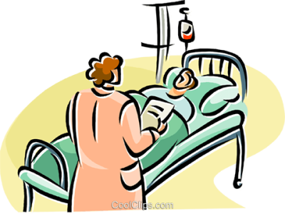 Person Lying In A Hospital Bed Royalty Free Vector - Person Lying In A Hospital Bed Royalty Free Vector (400x300)